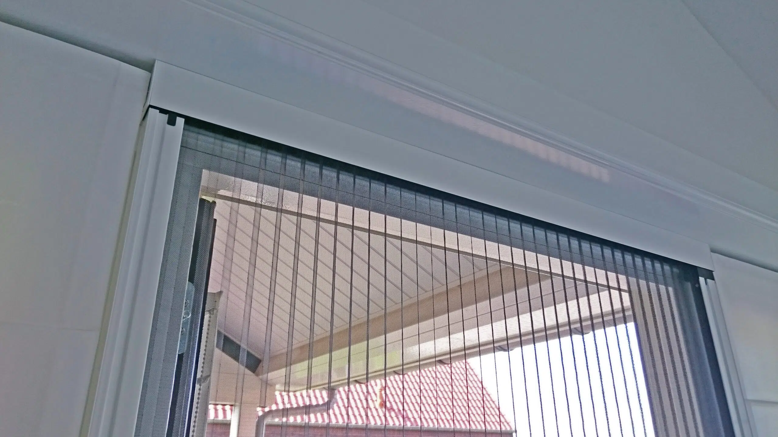 Bovenkant dubbele Plissé Hordeur dicht